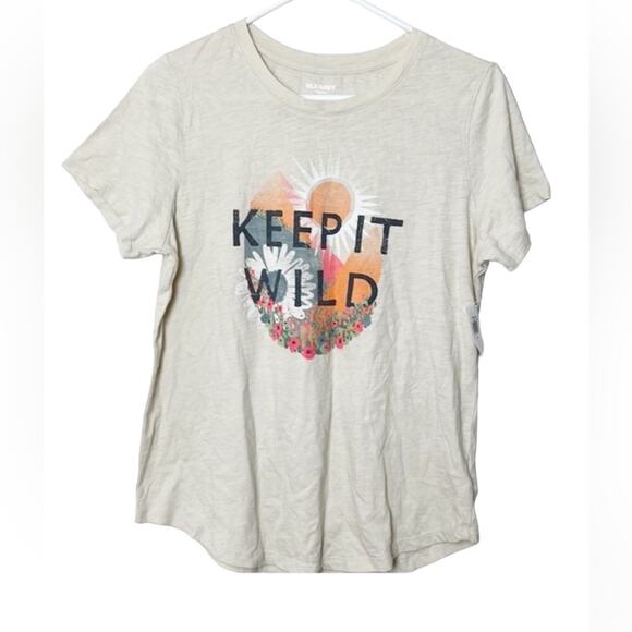 Old Navy Women’s Everywear Short Sleeve Graphic Tee Sz M - Picture 1 of 9